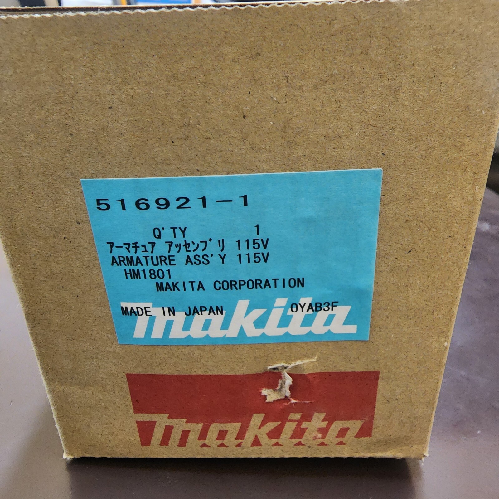 OEM Genuine Makita HM1810 HM1801 ARMATURE PART# 516921-1 5169211 OEM Genuine Makita HM1810 HM1801 ARMATURE PART# 516921-1 5169211