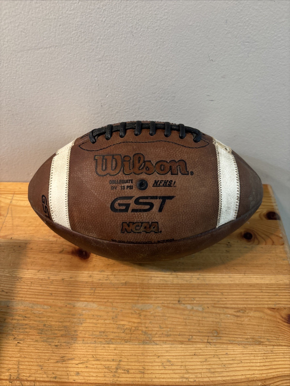 Wilson GST Football Leather 1003 Collegiate NCAA Game USA Made PARTS OR REPAIR