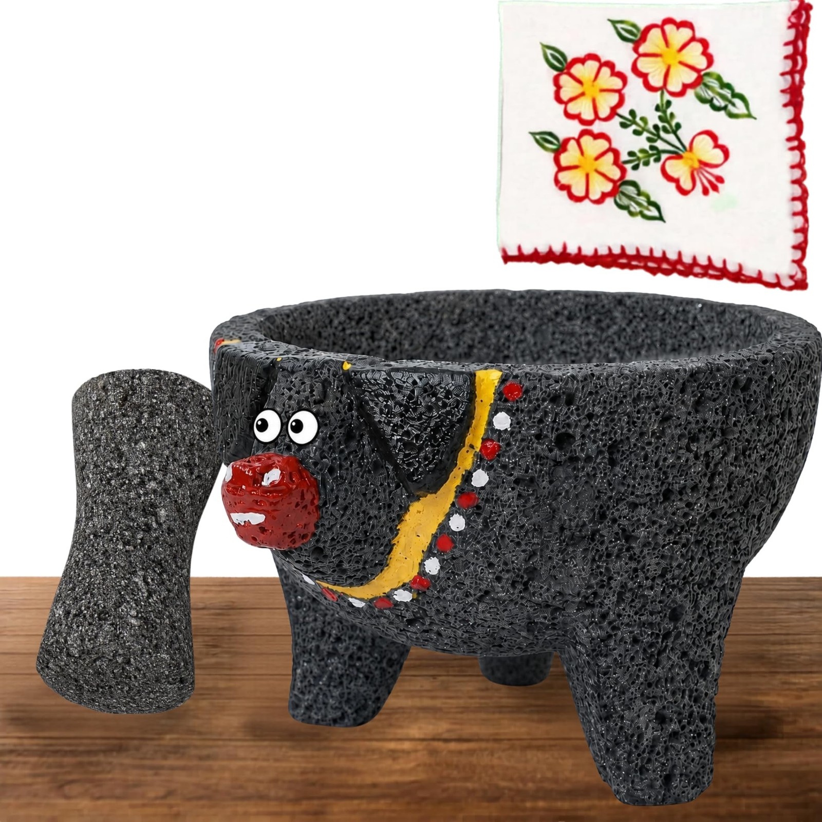 CUITAXI The Original Pig Molcajete Mexicano Volcanic Rock Handmade | Mexican ...