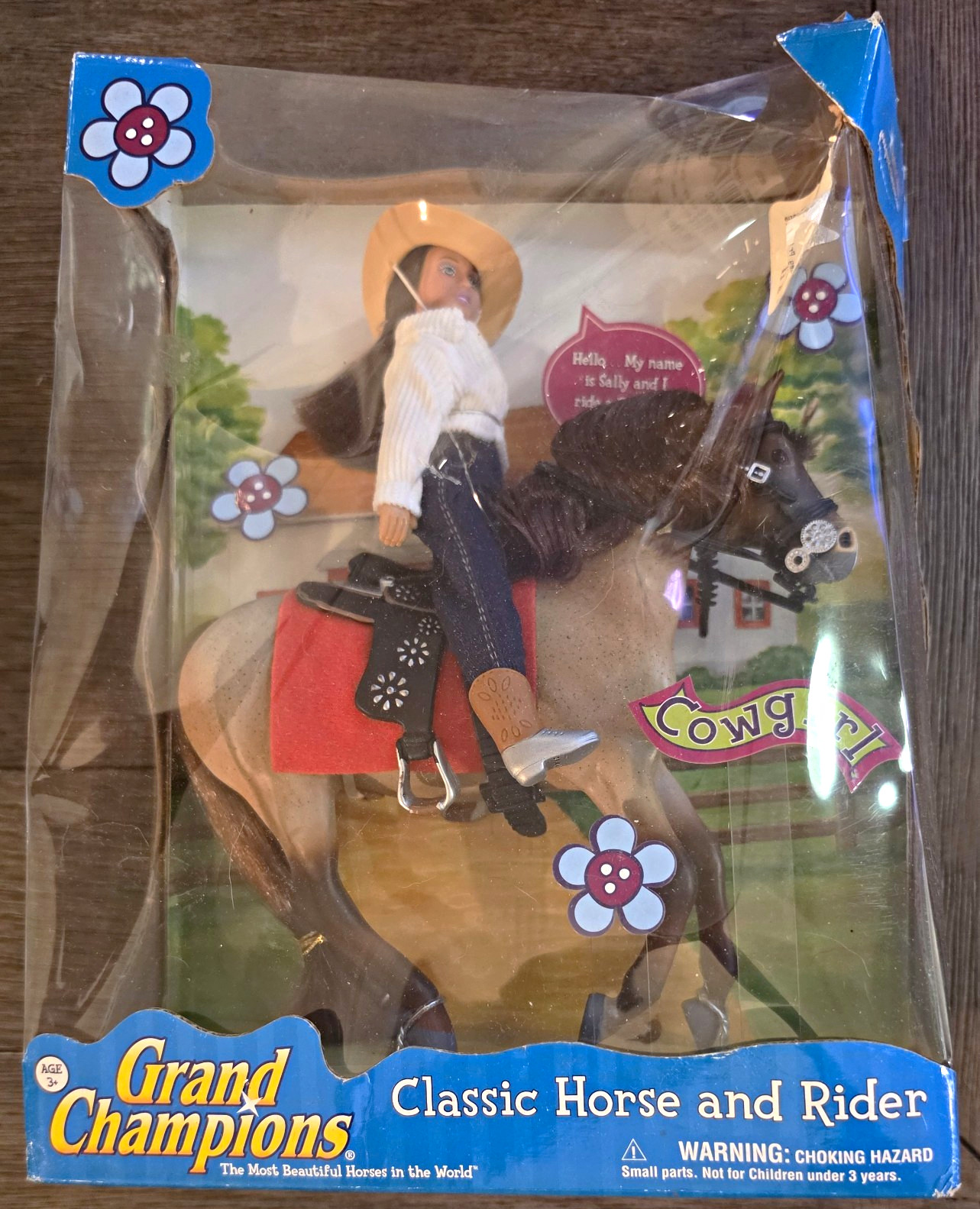 Vintage Grand Champions Classic Horse and Rider Sally Cowgirl NIB Empire 1990