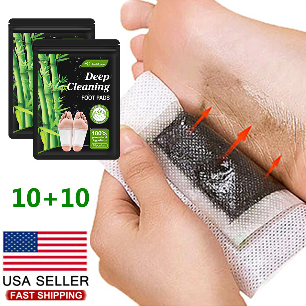 20PCS Foot Detox Pads Pain Relief Detoxify Toxins Patch Organic Herbal Care US