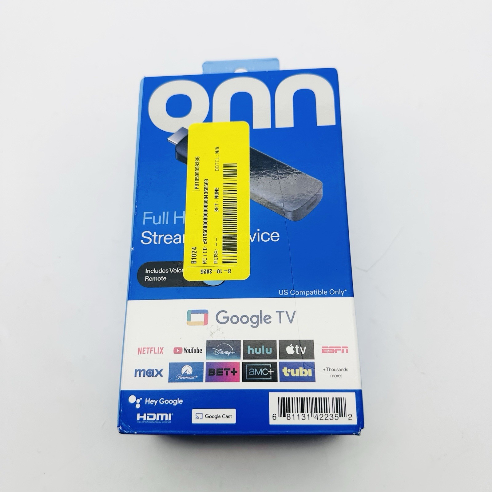 onn Google TV Full HD Streaming Device 8GB 1.5GB RAM Voice Remote 1080p