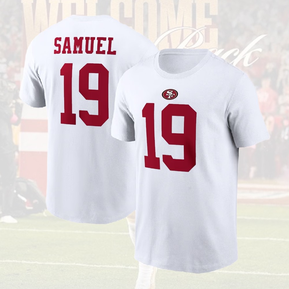 HOT Deebo Samuel #19 San Francisco 49ers 2026 Player Name & Number S - 5XL HOT Deebo Samuel #19 San Francisco 49ers 2026 Player Name & Number S - 5XL