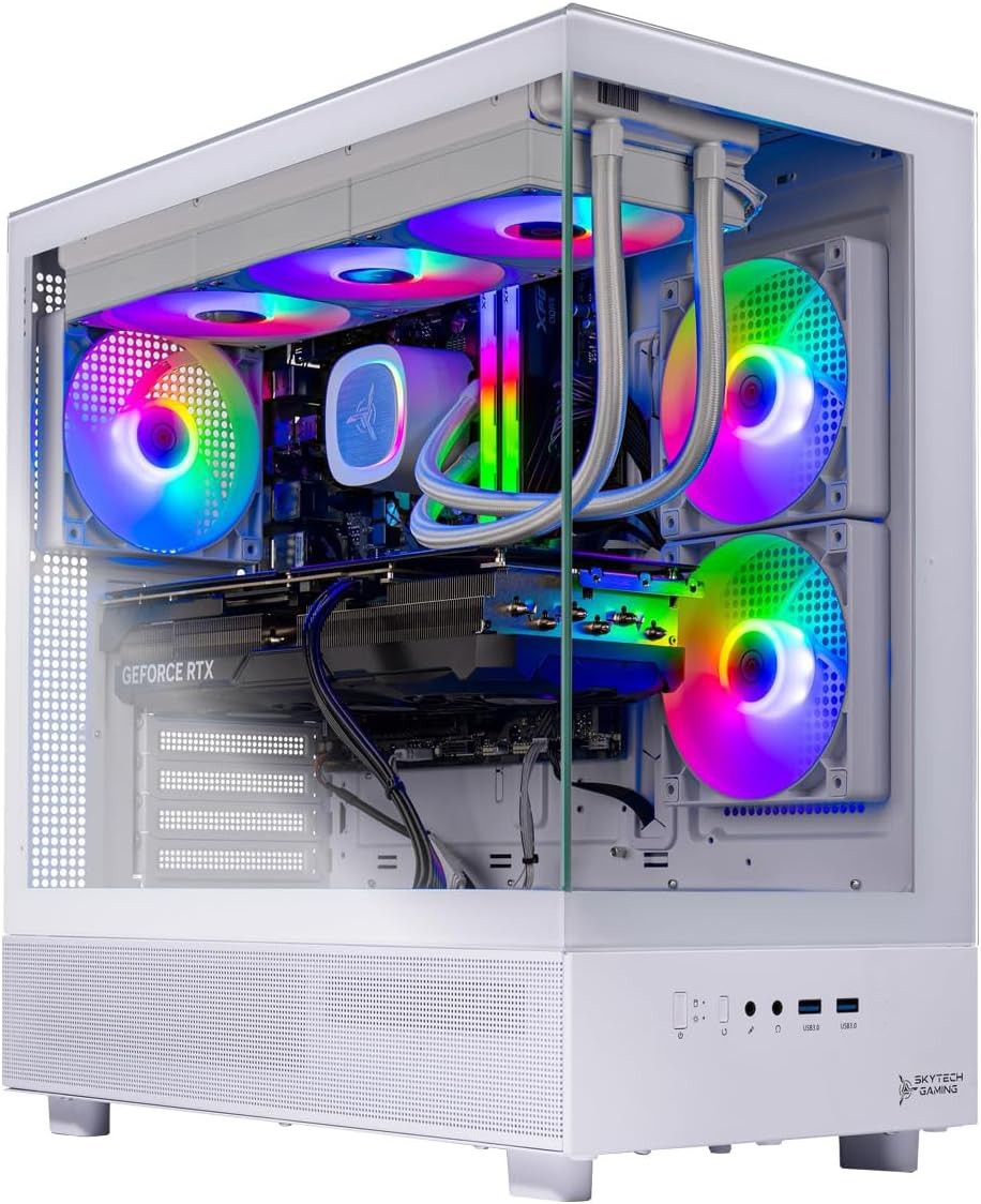 SkyTech ARGB Gaming Desktop PC Intel 8th GEN 32GB RAM 1TB SSD GTX 1070 Win11 Pro