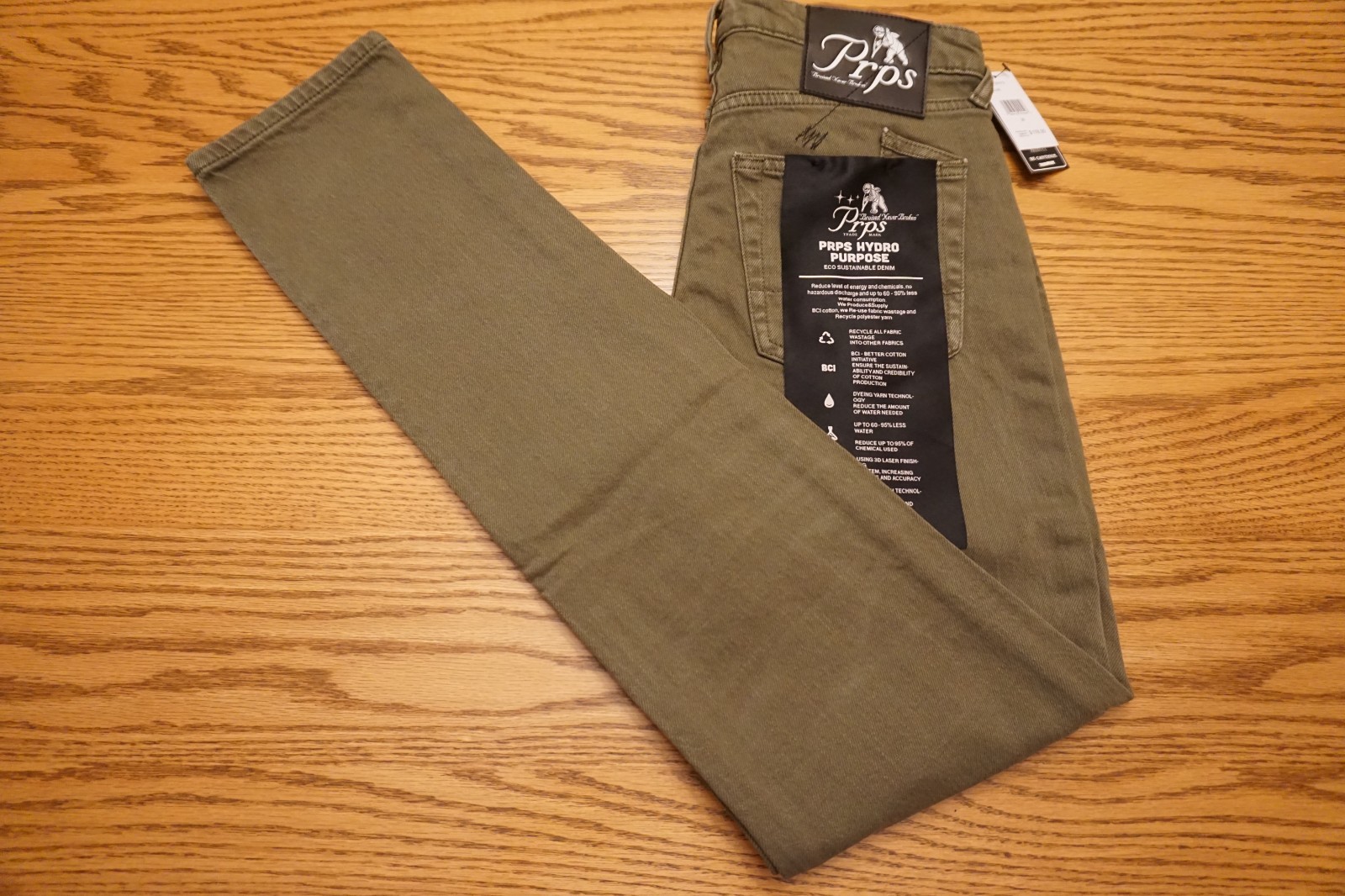 NWT MEN\'S PRPS JEANS Multiple Sizes Cactus Straight Leg Eco Olive Green $164