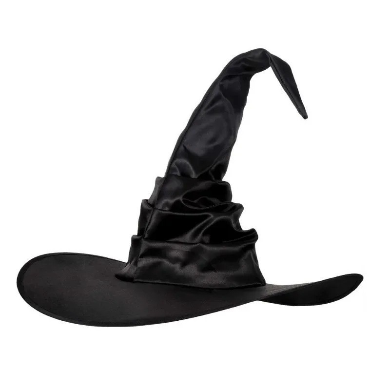 Halloween Black Ruched Witch Hat Costume Accessory Halloween Cosplay Party USA