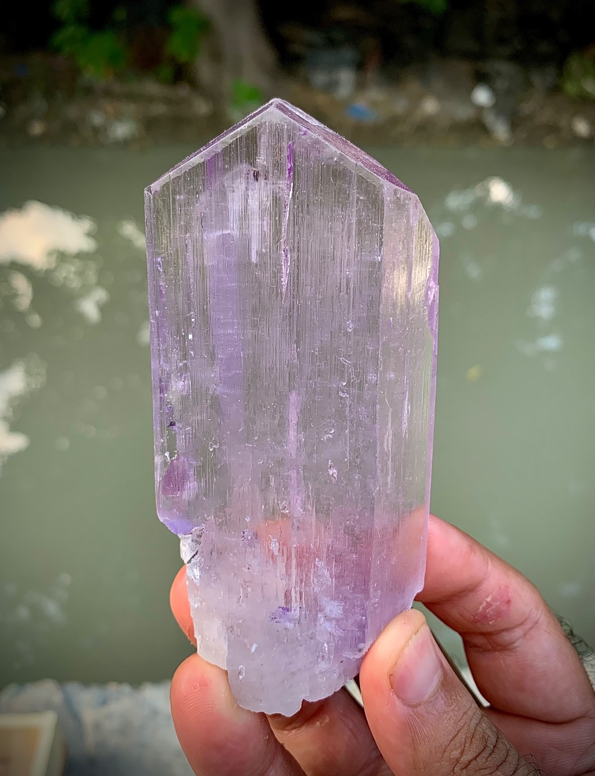 178-gram Natural V Shaped Terminated Pink Kunzite Transparent Crystal From Afgh