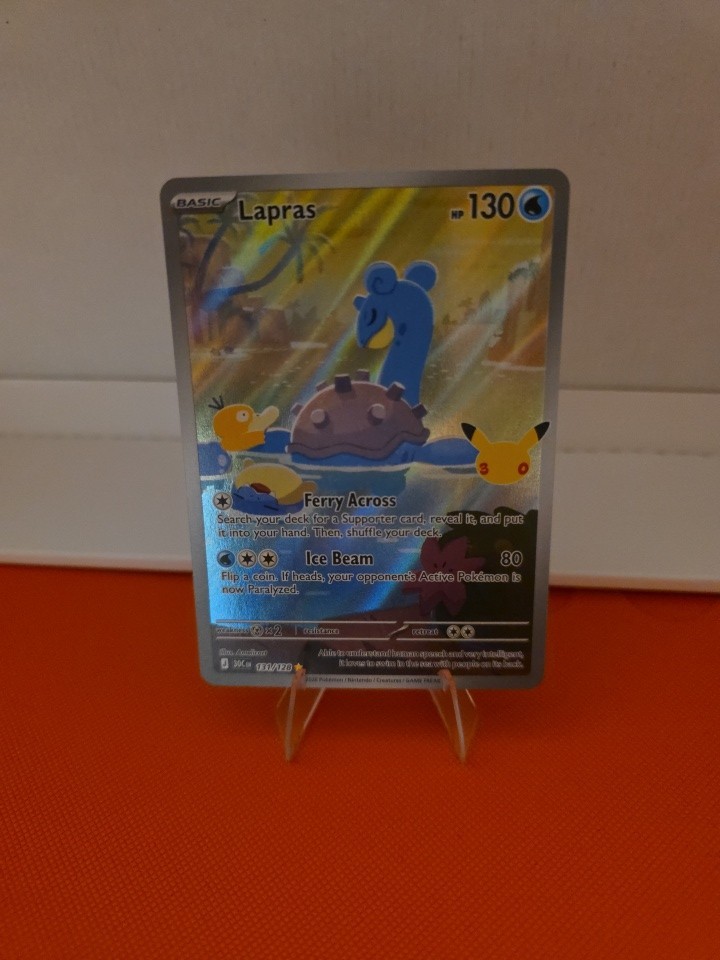 Lapras 131/128 Illustration Rare Pokemon 30th Anniversary Celebration IR Card
