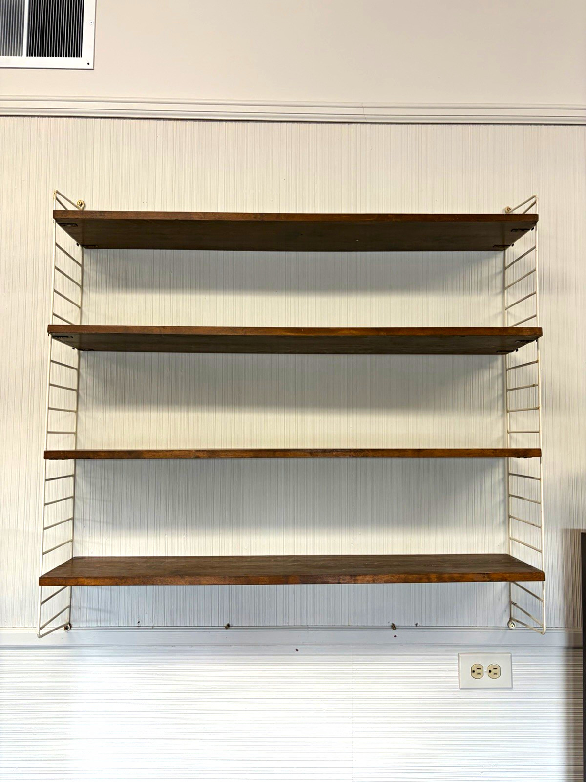 Vintage Mcm Nisse & Kajsa Strinning Teak String Wall Shelf Vintage Mcm Nisse & Kajsa Strinning Teak String Wall Shelf