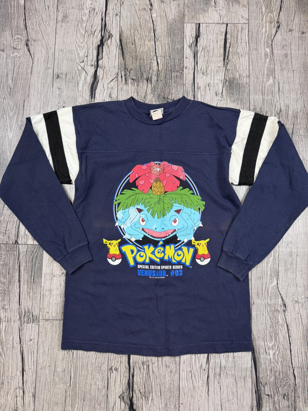 Very Rare Vtg Pokemon Bulbasaur Ivysaur Venusaur 1999 Nintendo T-Shirt Youth L