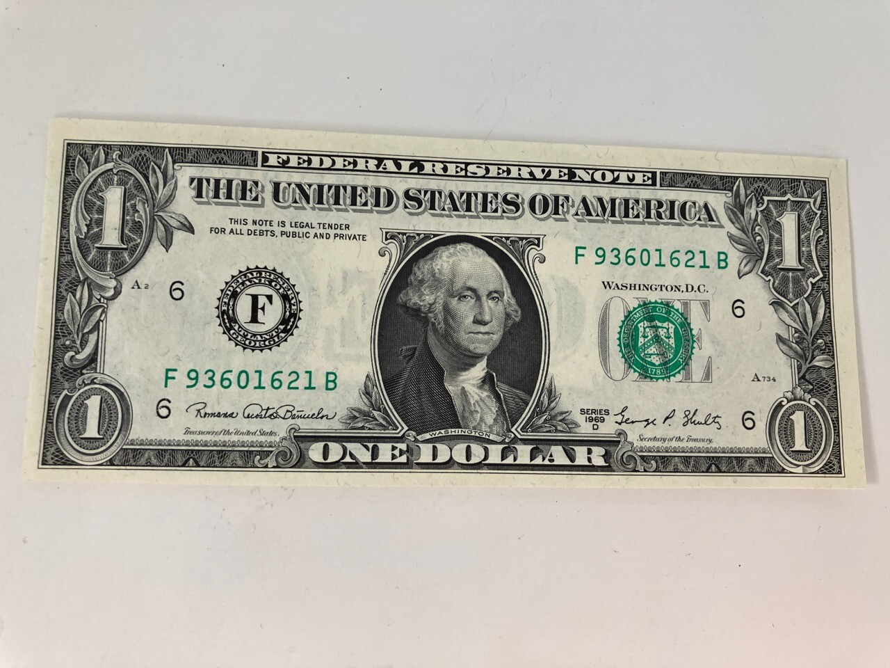 1969 D **ATLANTA** $1 DOLLAR FEDERAL RESERVE **NICE UNC NOTE** SHIPS FREE