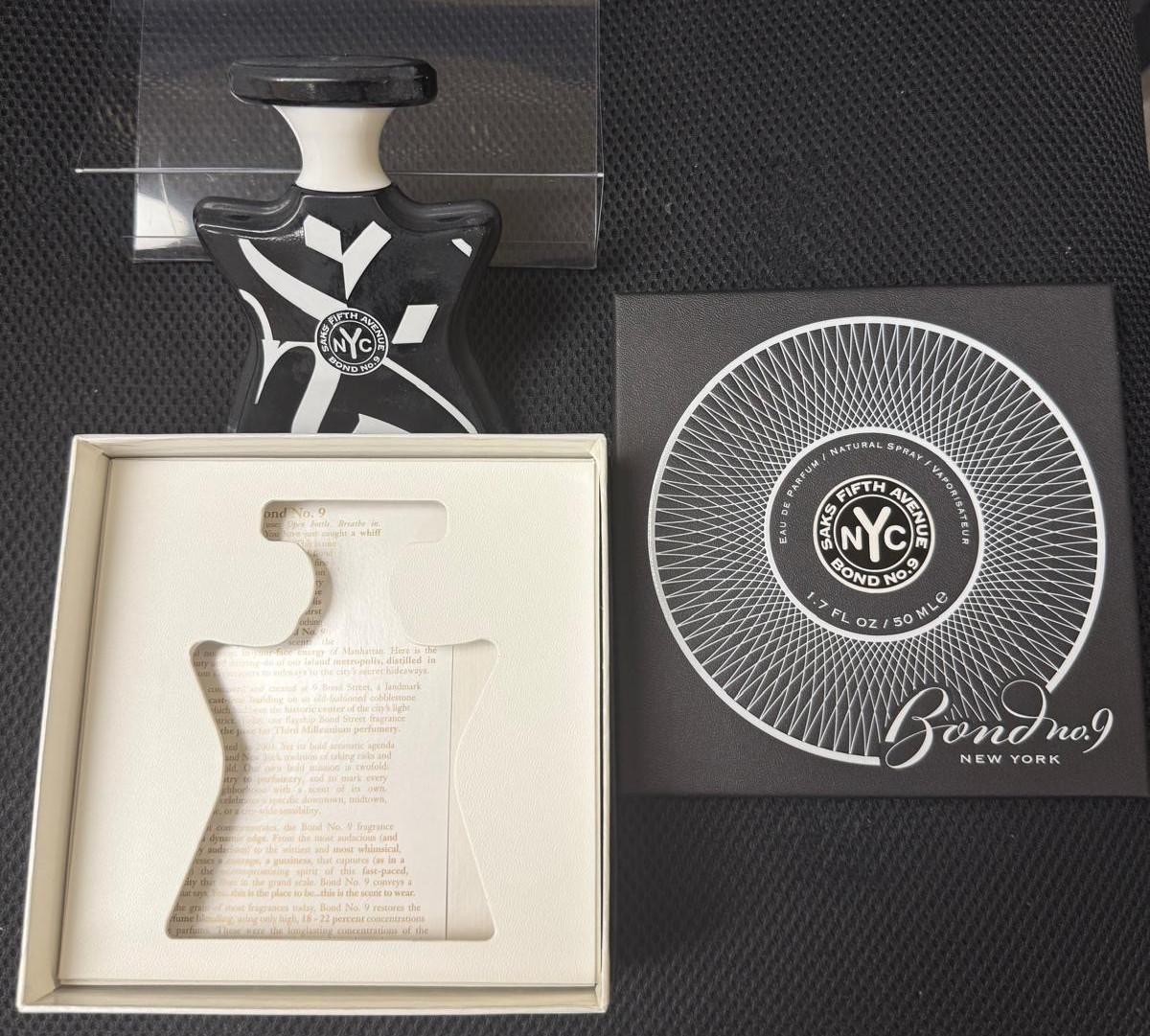Bond No.9 NYC SAKS FIFTH AVENUE for him EDP 1.7 fl oz / 50ml Rare HTF Bottle Bond No.9 NYC SAKS FIFTH AVENUE for him EDP 1.7 fl oz / 50ml Rare HTF Bottle