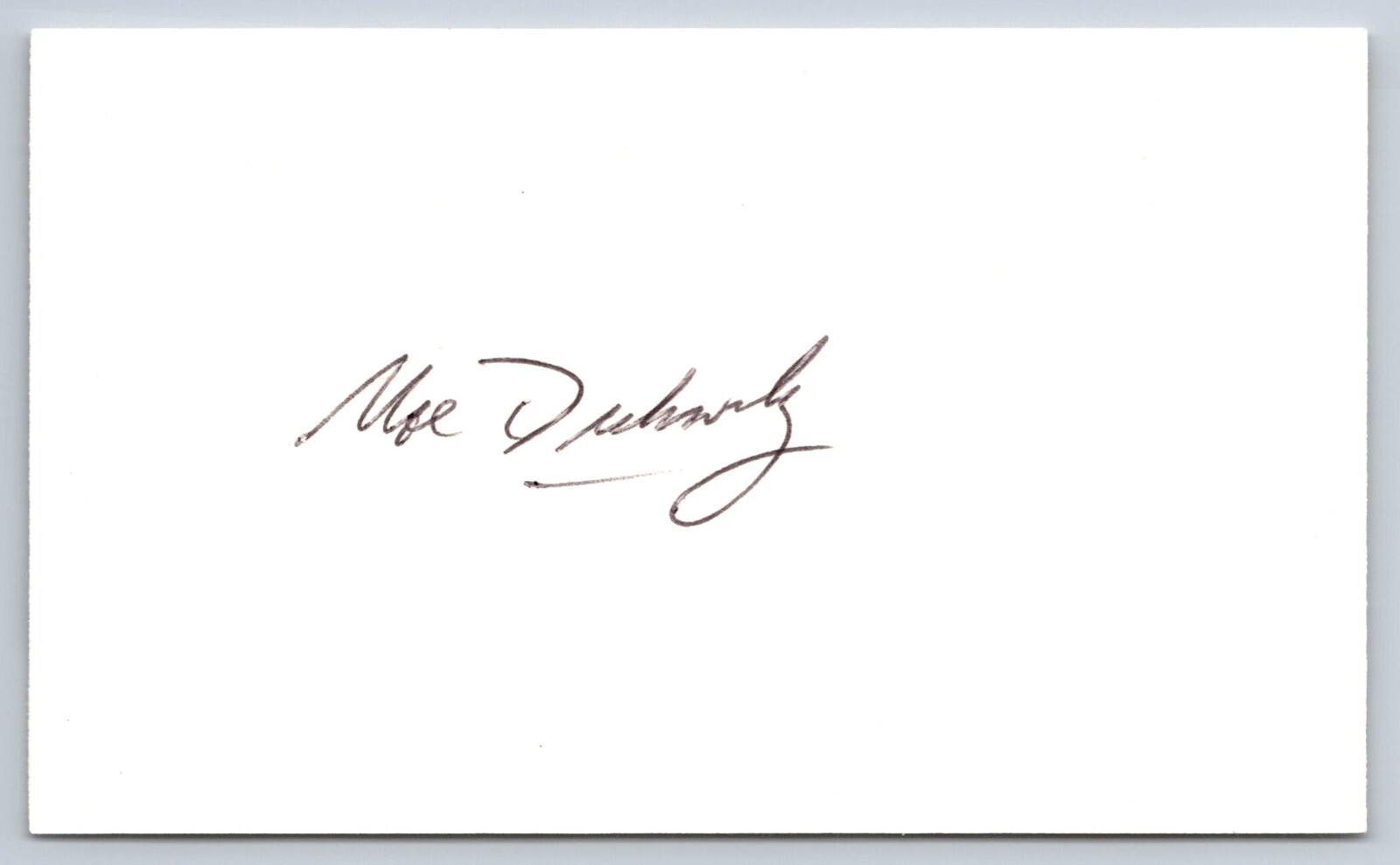 Moe Drabowsky Signed Index Card - Baseball - Cubs, White Sox, Royals - D 2006