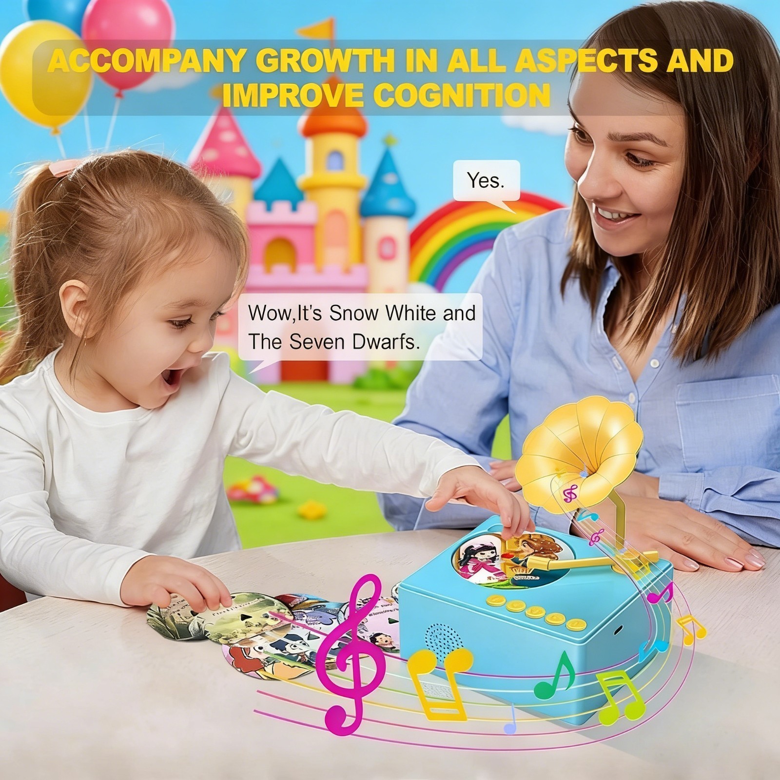 Audible Educational Toy with Music for Toddlers Age 1-5, 96 Songs Stories Cards