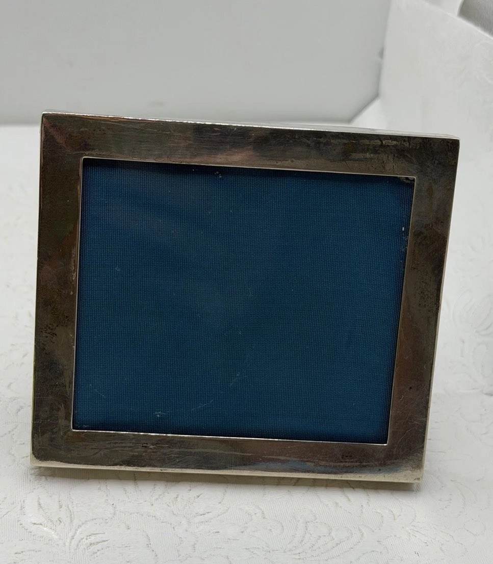 Antique Birks Sterling Picture Photo Desk Frame Original Velvet Back Deco C1910 Antique Birks Sterling Picture Photo Desk Frame Original Velvet Back Deco C1910