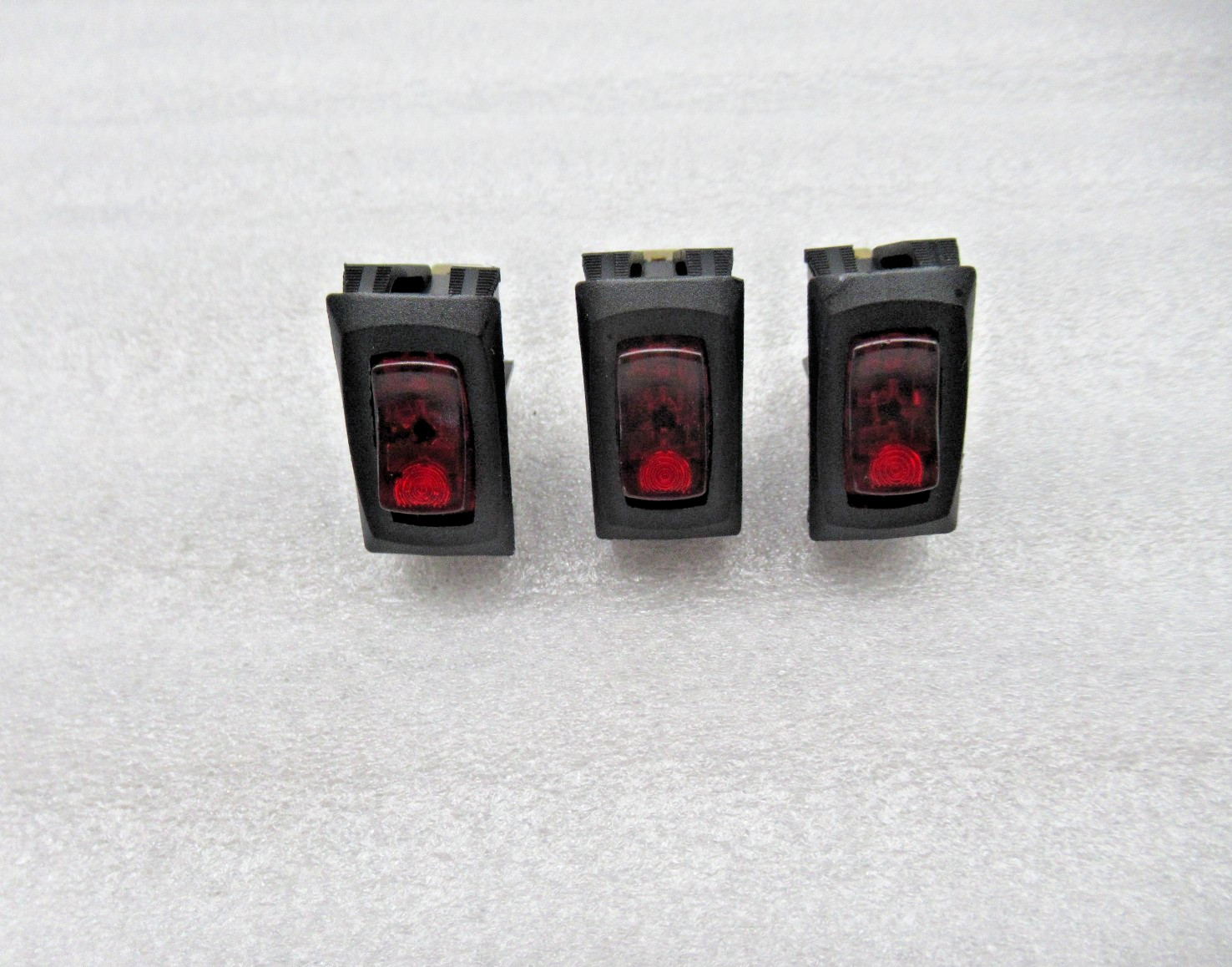 Lot of 3- Carling Technologies LRA211-CR-B/125N Switch Rocker SPST 16A 250VAC