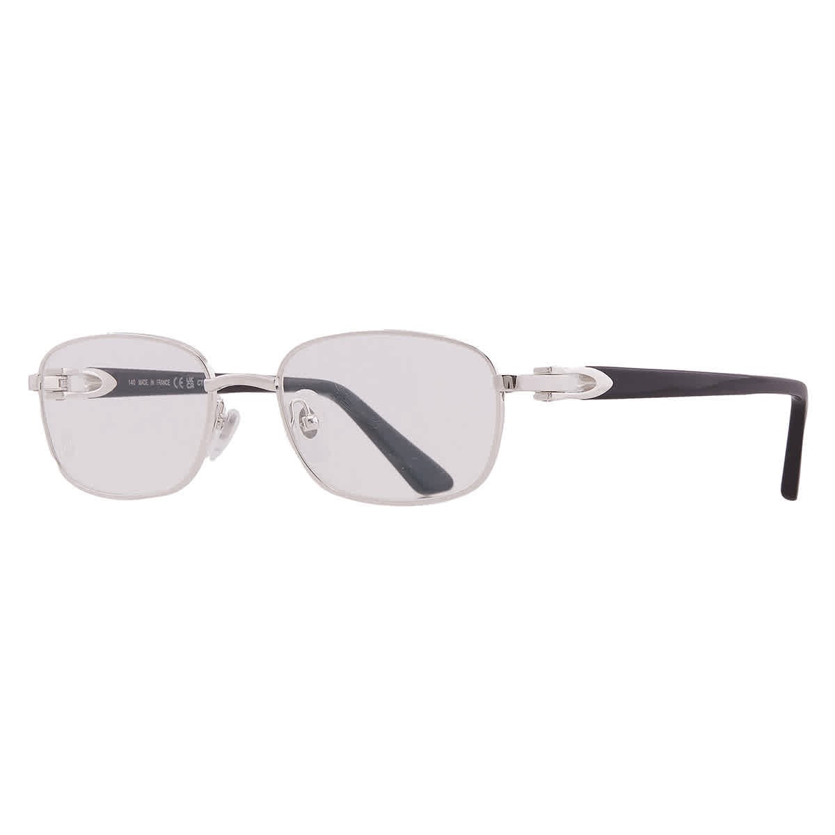 Cartier C Decor Demo Rectangular Ladies Eyeglasses CT0368O 001 52 CT0368O 001 52
