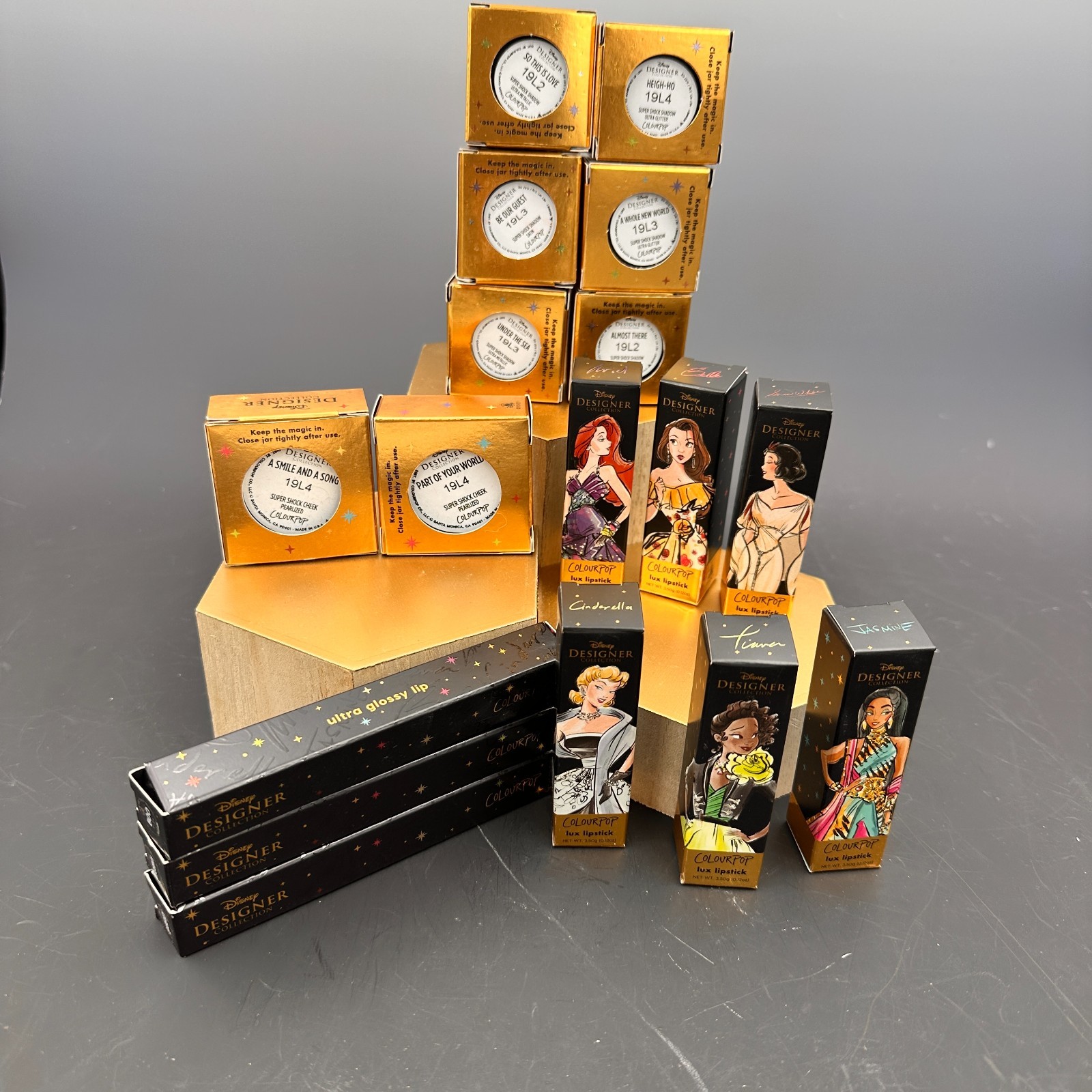 Colourpop x Disney Designer Princess Collection Lipstick Blush Eye Shadow Gloss