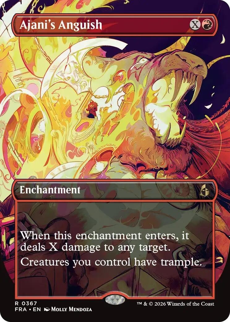 MTG FRA R Ajani's Anguish (Borderless) #367 NM MTG FRA R Ajani's Anguish (Borderless) #367 NM