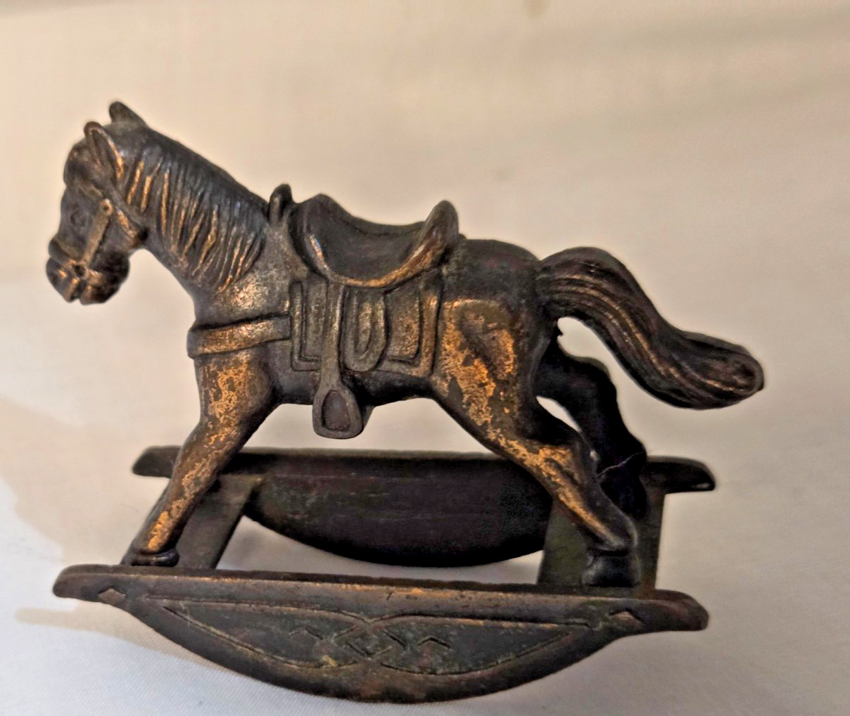 Vtg 1976 Durham Ind Inc, Diecast Metal Rocking Horse Mini Hong Kong No.16 2.75\'\'