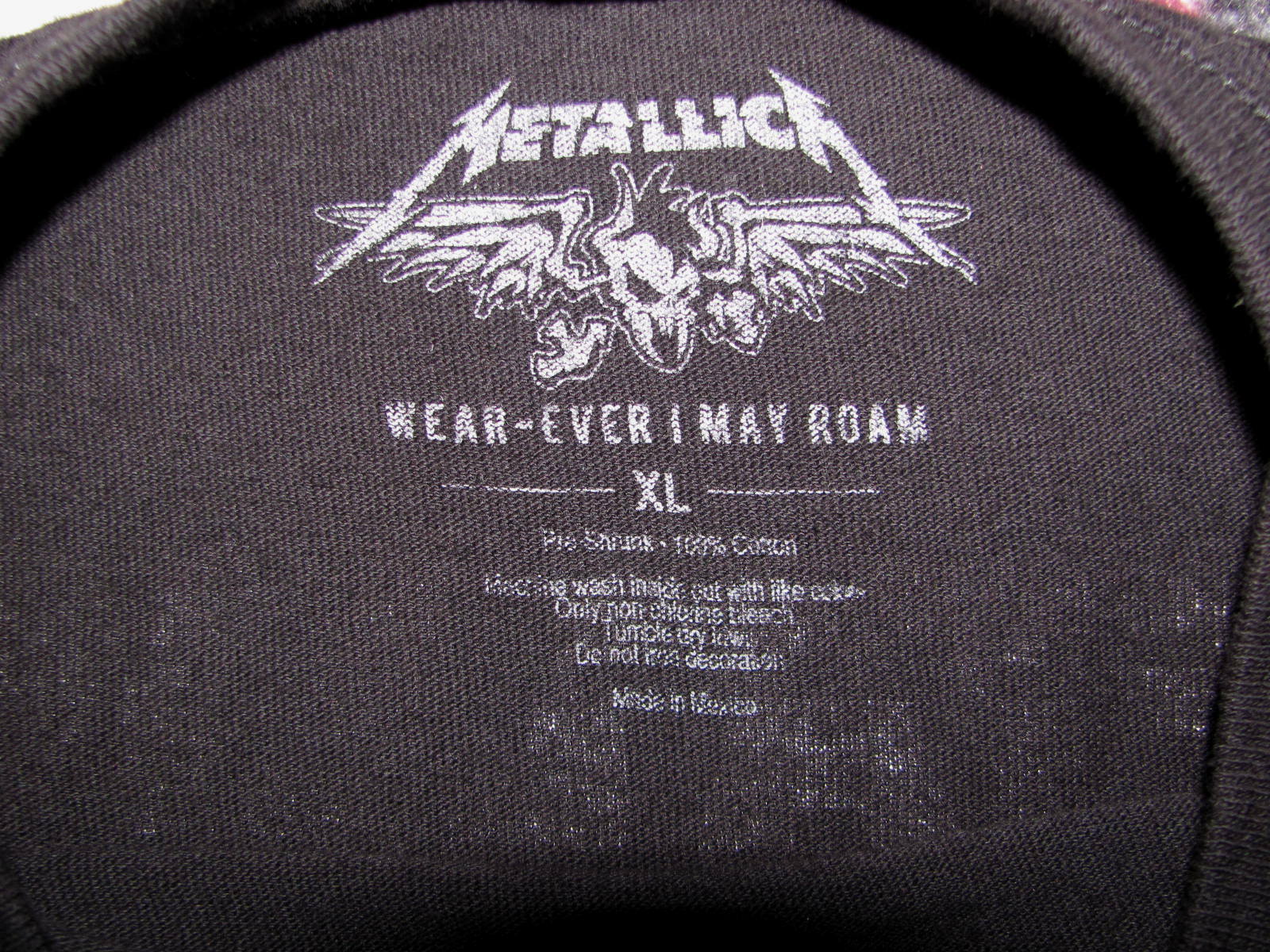 Metallica Wired World Tour Wear Ever I May Roam Concert Shirt Size XL X-Large