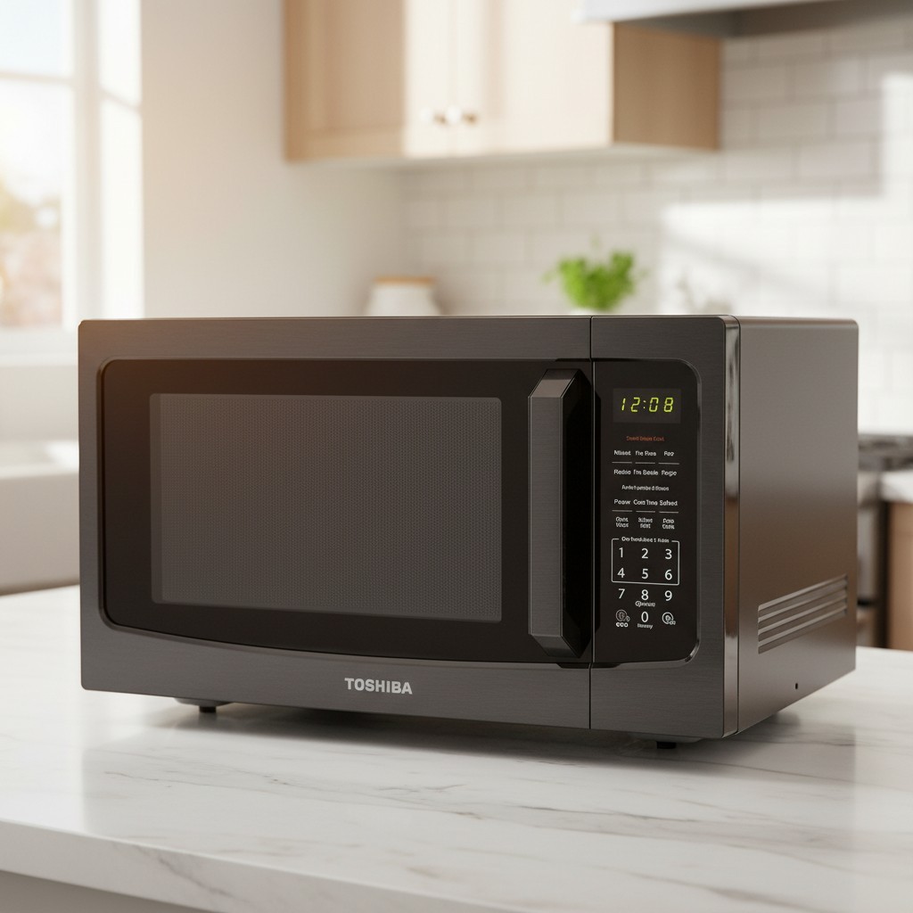 Elegant 1200W Microwave Oven with Eco Sensor & 13.6\