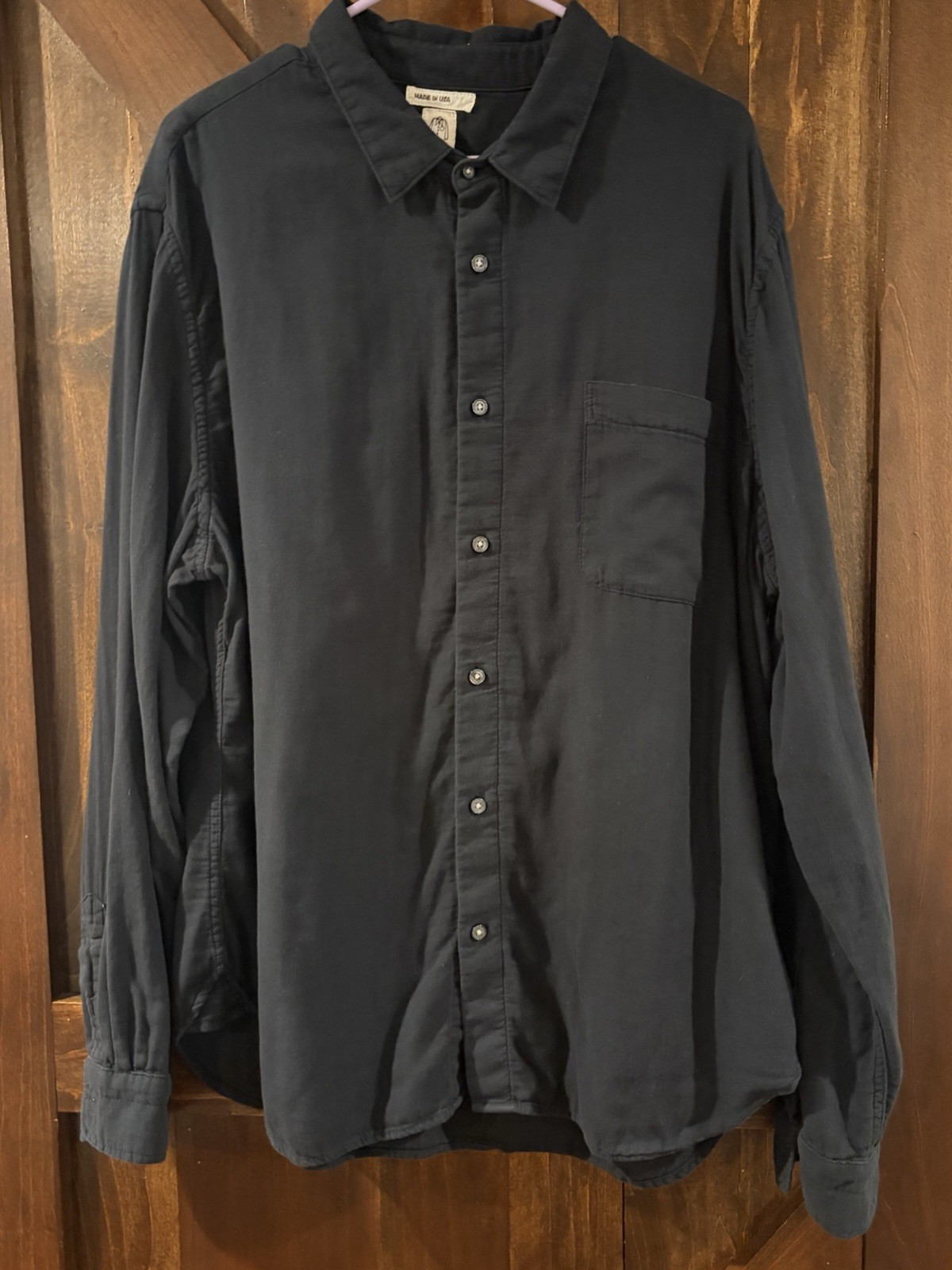 Hiroshi Kato The Ripper Shirt XXL Black Cotton Button Up Made USA Hiroshi Kato The Ripper Shirt XXL Black Cotton Button Up Made USA