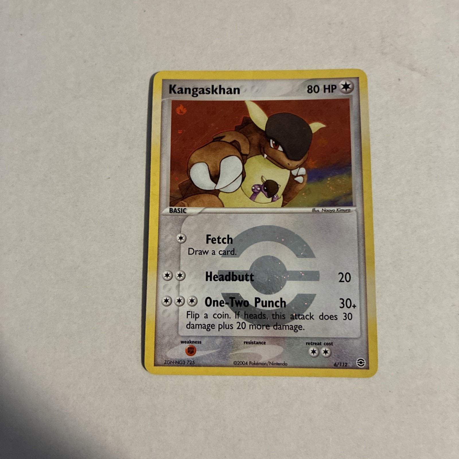 Pokémon TCG Kangaskhan EX FireRed LeafGreen Holo Rare Card 6/112 NM Condition Pokémon TCG Kangaskhan EX FireRed LeafGreen Holo Rare Card 6/112 NM Condition