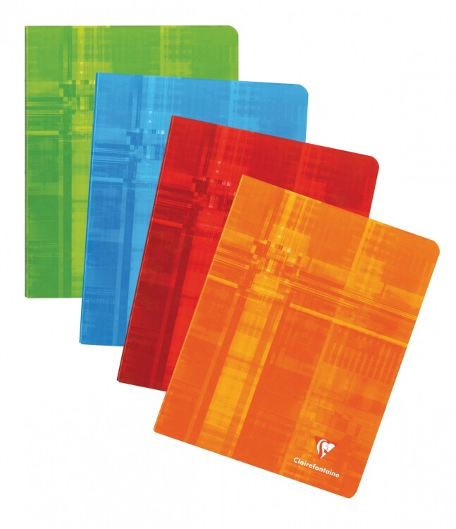 Clairefontaine Staplebound French Ruled Notebook in Assorted Colors - 6.5 x 8.25