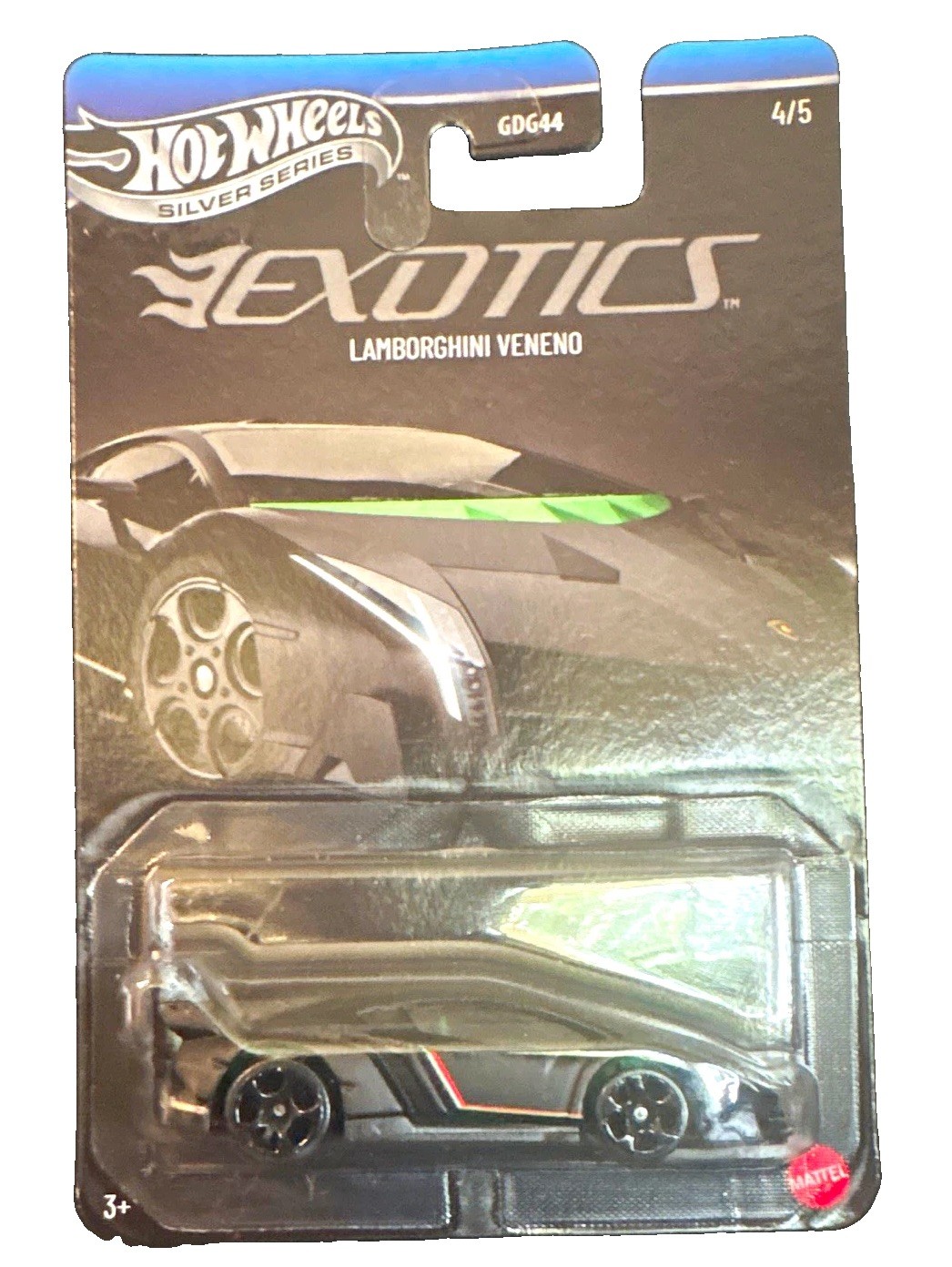 2026 Hot Wheels Silver Series Exotics Lamborghini Veneno Black 4/5 New VHTF