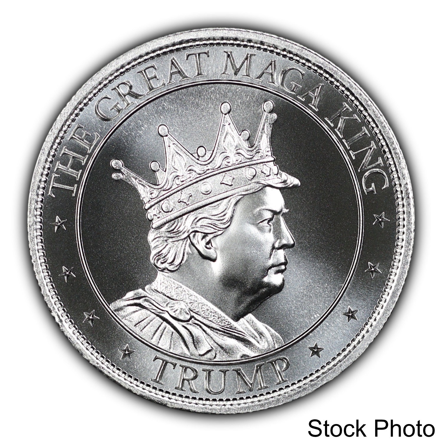 Intaglio Mint The Great MAGA King Trump 1 oz .999 Fine Silver Art Round