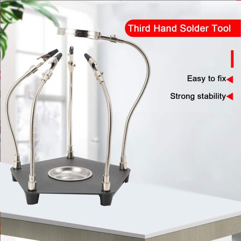 Helping Hands Soldering Station 4 Arms Third Hand Soldering Tool With Magnifier