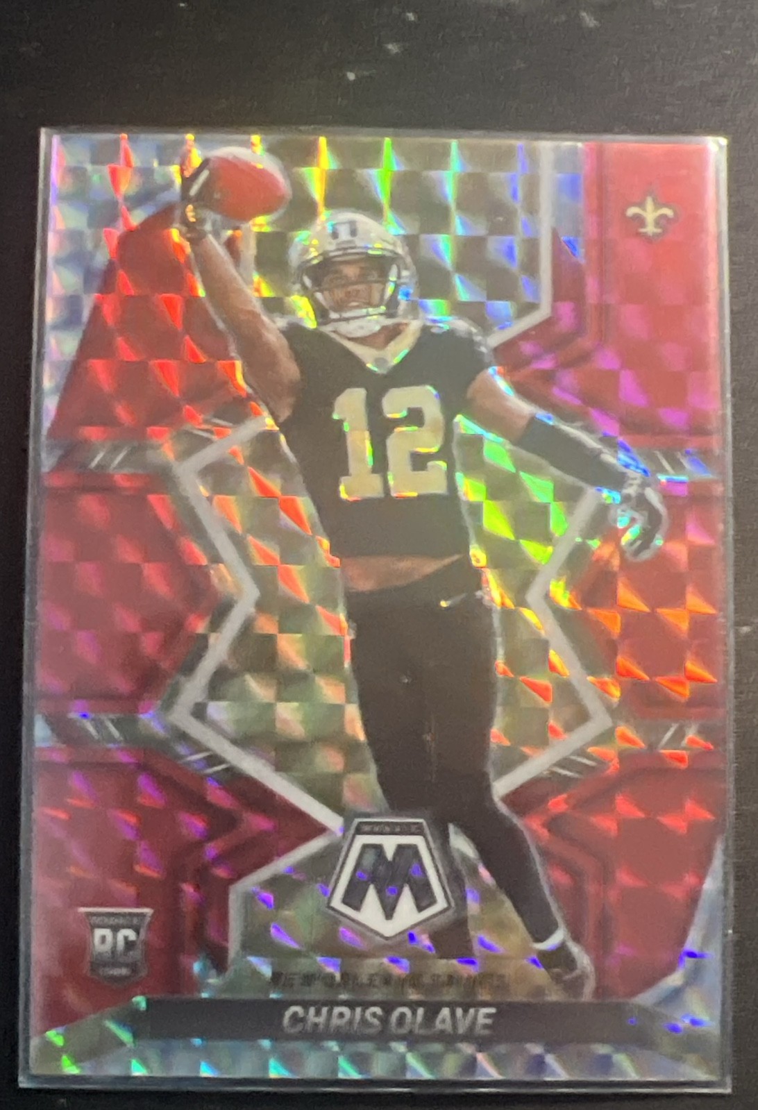 2022 Panini Mosaic - Rookies Chris Olave #313 Red Mosaic Prizm (RC) 2022 Panini Mosaic - Rookies Chris Olave #313 Red Mosaic Prizm (RC)