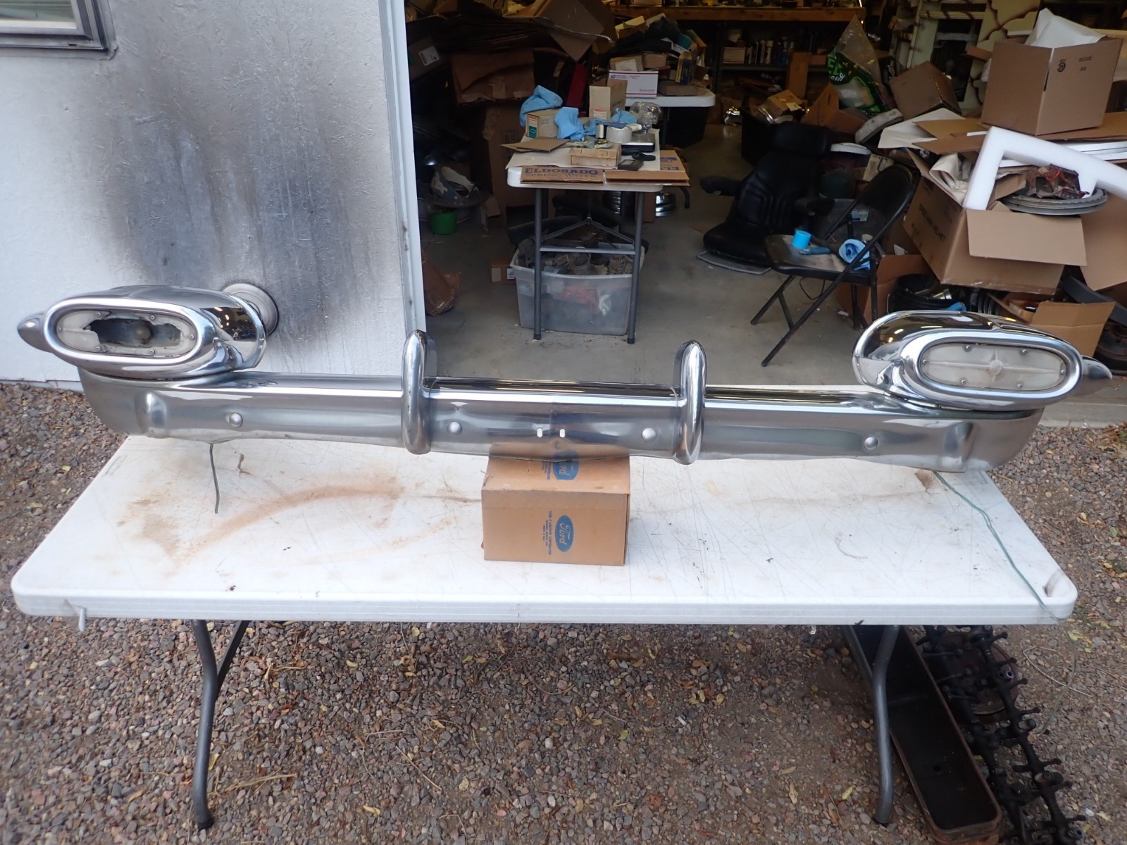 1958 Pontiac Front Bumper Chrome Bonneville Star Chief Chieftan Safari P Lights