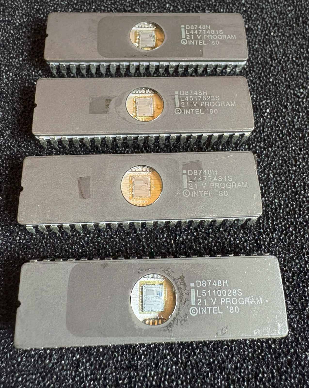 4Pcs Vintage Intel D8748H MCS-48 8-Bit Microcontroller ICs, UV EPROM CDIP-40 4Pcs Vintage Intel D8748H MCS-48 8-Bit Microcontroller ICs, UV EPROM CDIP-40
