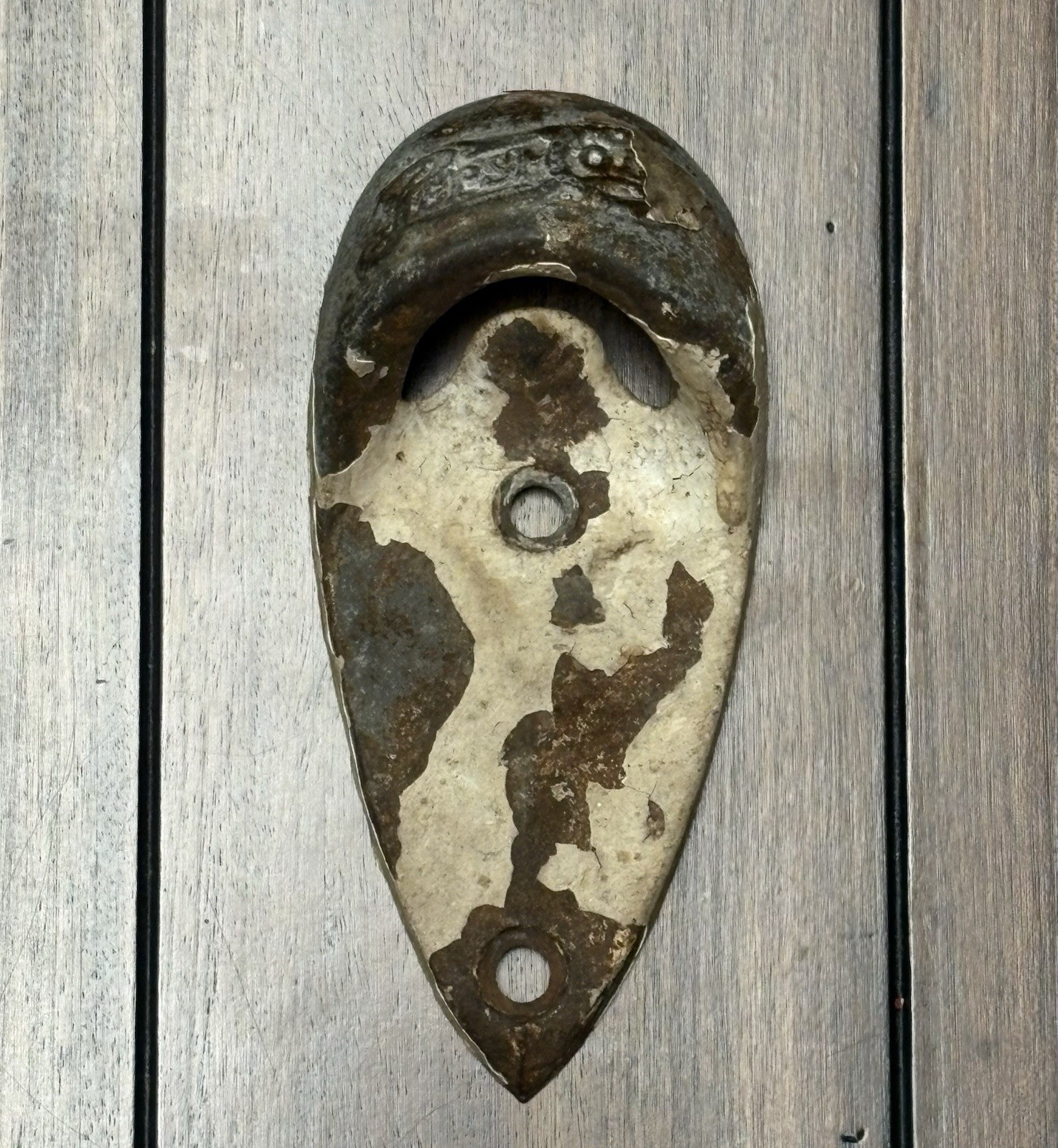 Vintage 1930s Pepsi Cola Double Dot Teardrop Wall Bottle Opener Vaughan Patina