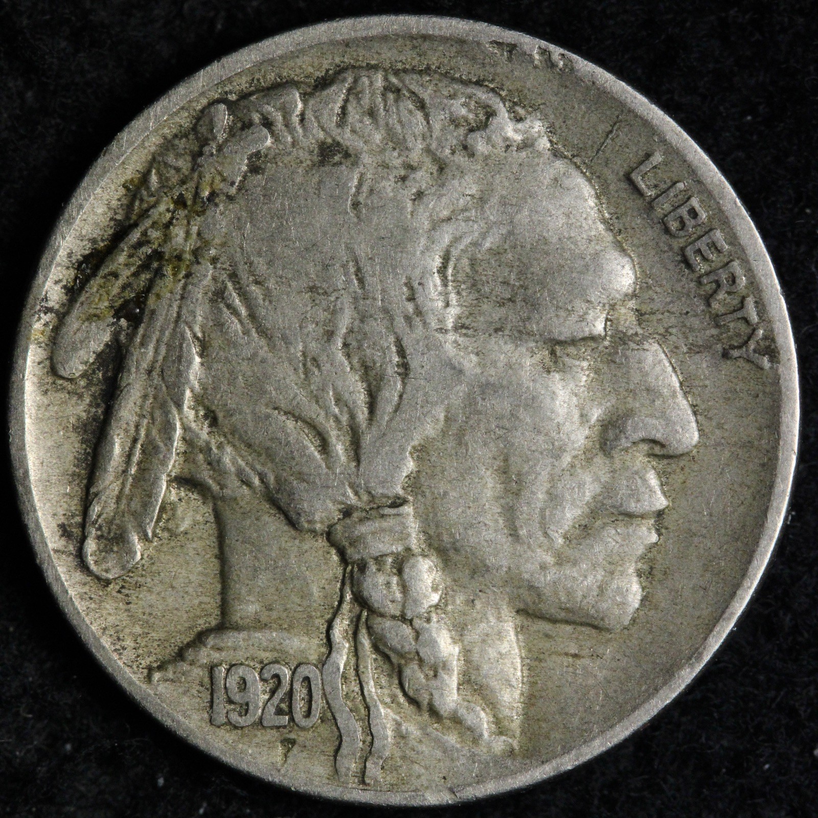1920-D Buffalo Nickel AU E219 GTPK