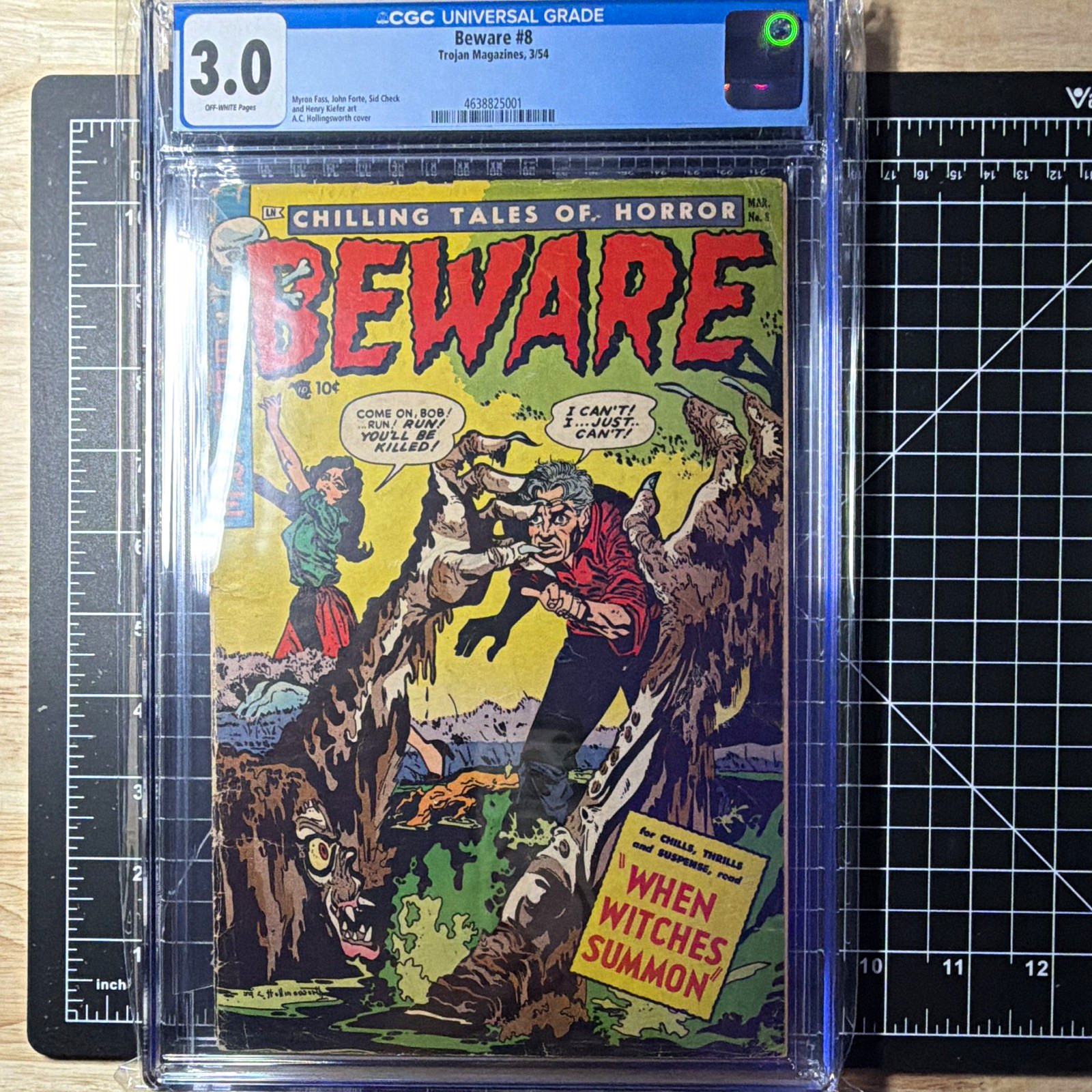 Beware #8 (Trojan Magazines 1954) CGC 3.0 Indian Witch Doctor Sid Check Beware #8 (Trojan Magazines 1954) CGC 3.0 Indian Witch Doctor Sid Check