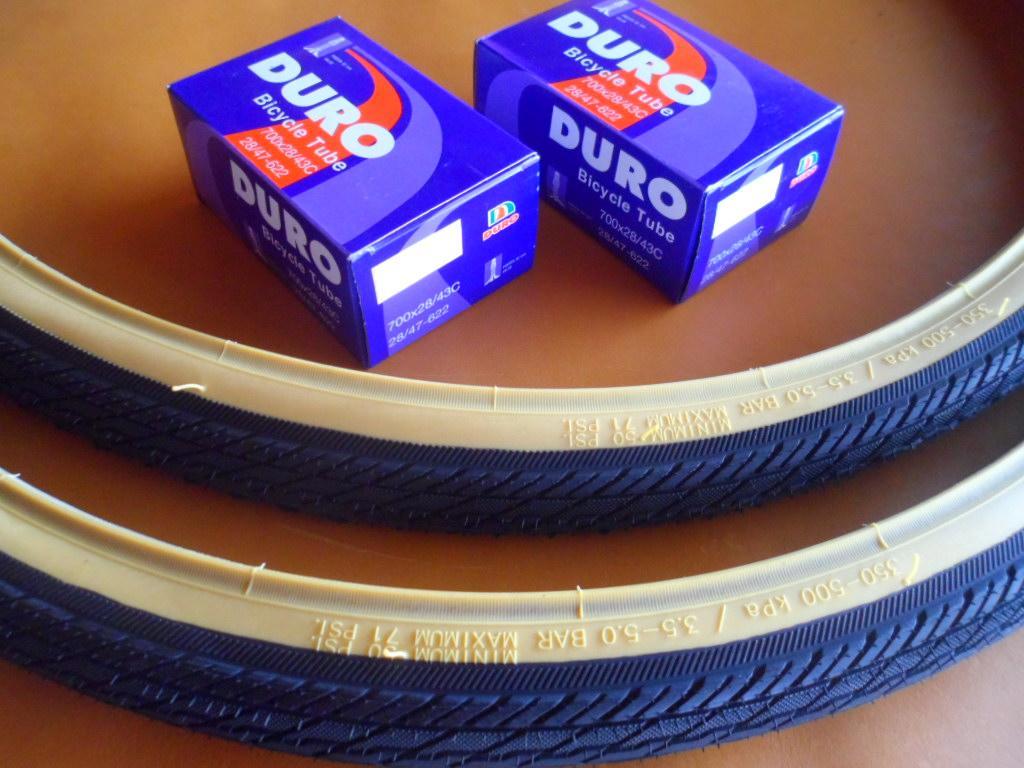 *New 700x35c Pair of Gum Wall Tires + Tubes Road Fixie Bike Black/Gum 700c *New 700x35c Pair of Gum Wall Tires + Tubes Road Fixie Bike Black/Gum 700c