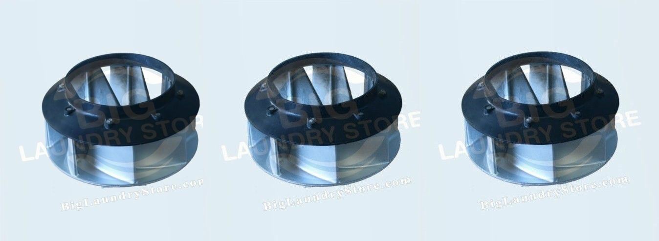 3x 70359801P NEW Light Aluminum Blower Fan for Huebsch, SQ Dryer - 5yr Warranty