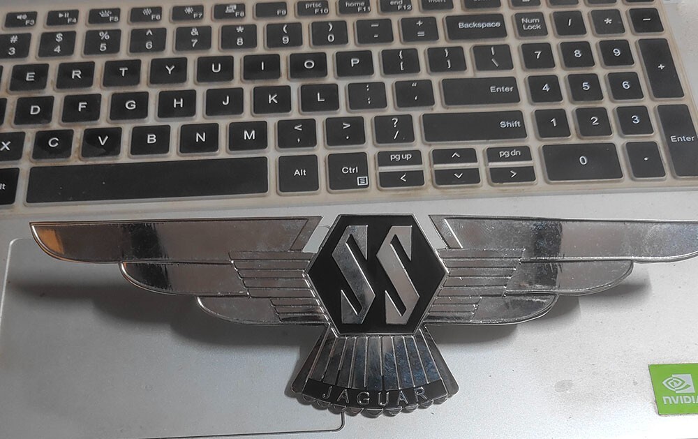 For Vintage SS Front Grill Radiator Hood Badge Emblem Brass Chrome