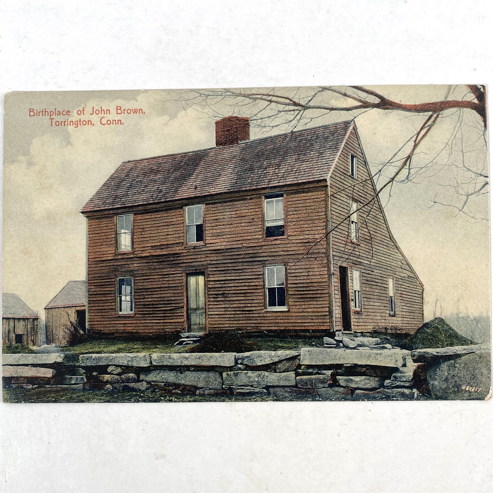 Birthplace of John Brown Torrington Connecticut Vintage Postcard Old CT House