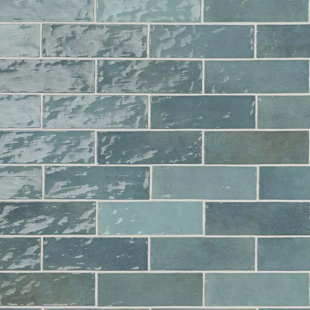 Kingston Turquoise 3 In. X 8 In. Glazed Ceramic Wall Tile (5.38 Sq. Ft./Case) Kingston Turquoise 3 In. X 8 In. Glazed Ceramic Wall Tile (5.38 Sq. Ft./Case)