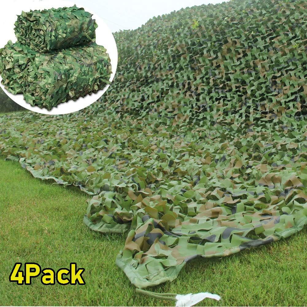 4Pack 13x20Ft Camping Camouflage Netting Camo Sunshade Mesh Hunting Car Cover
