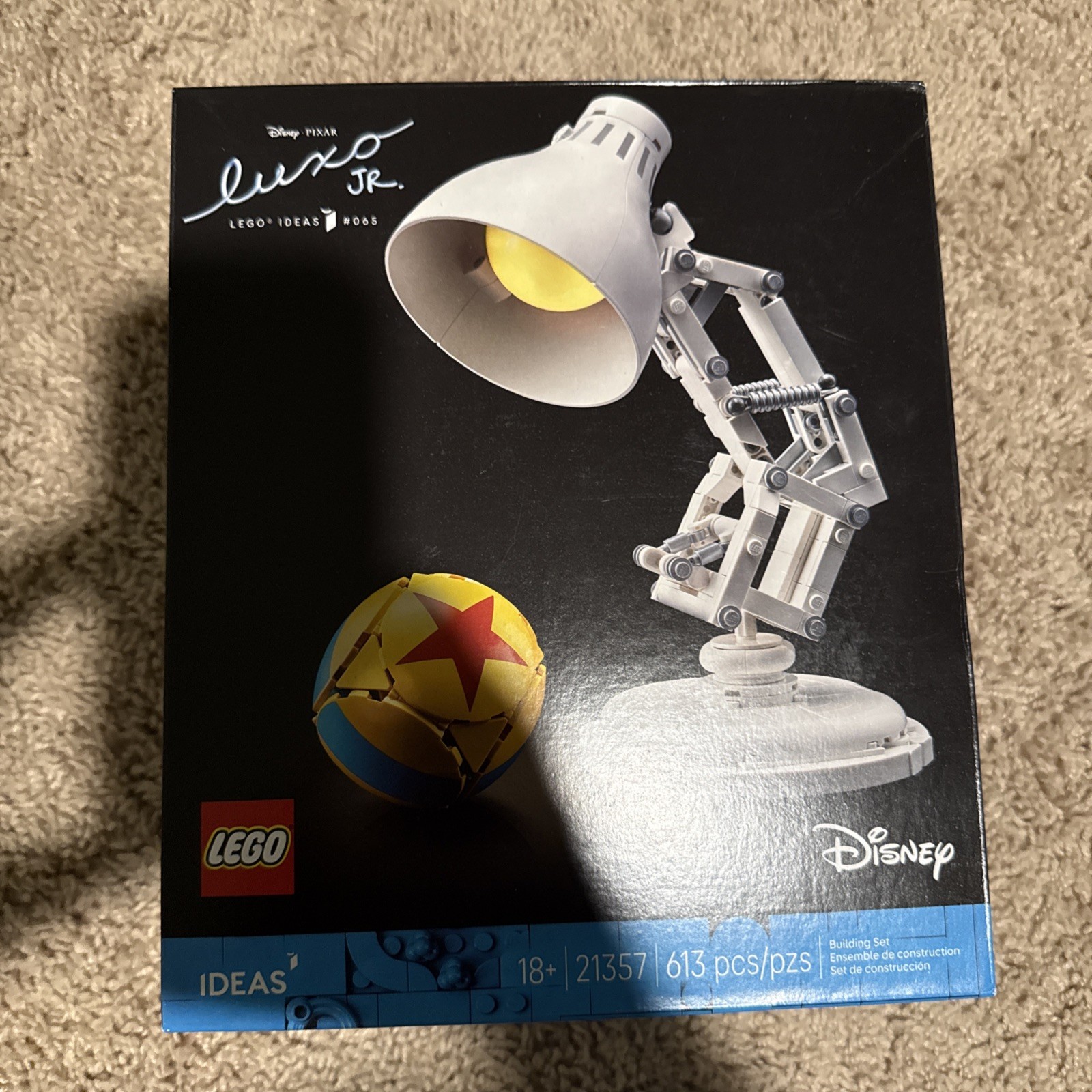 BRAND NEW LEGO Ideas Disney Pixar Luxo Jr. 21357 613pcs Adjustable 18+ Set. BRAND NEW LEGO Ideas Disney Pixar Luxo Jr. 21357 613pcs Adjustable 18+ Set.