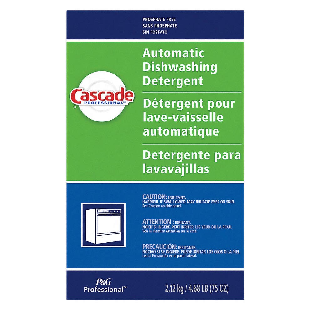 CASCADE 59535 Dishwasher Detergent,Box,75oz,Powder,PK7 30FX93