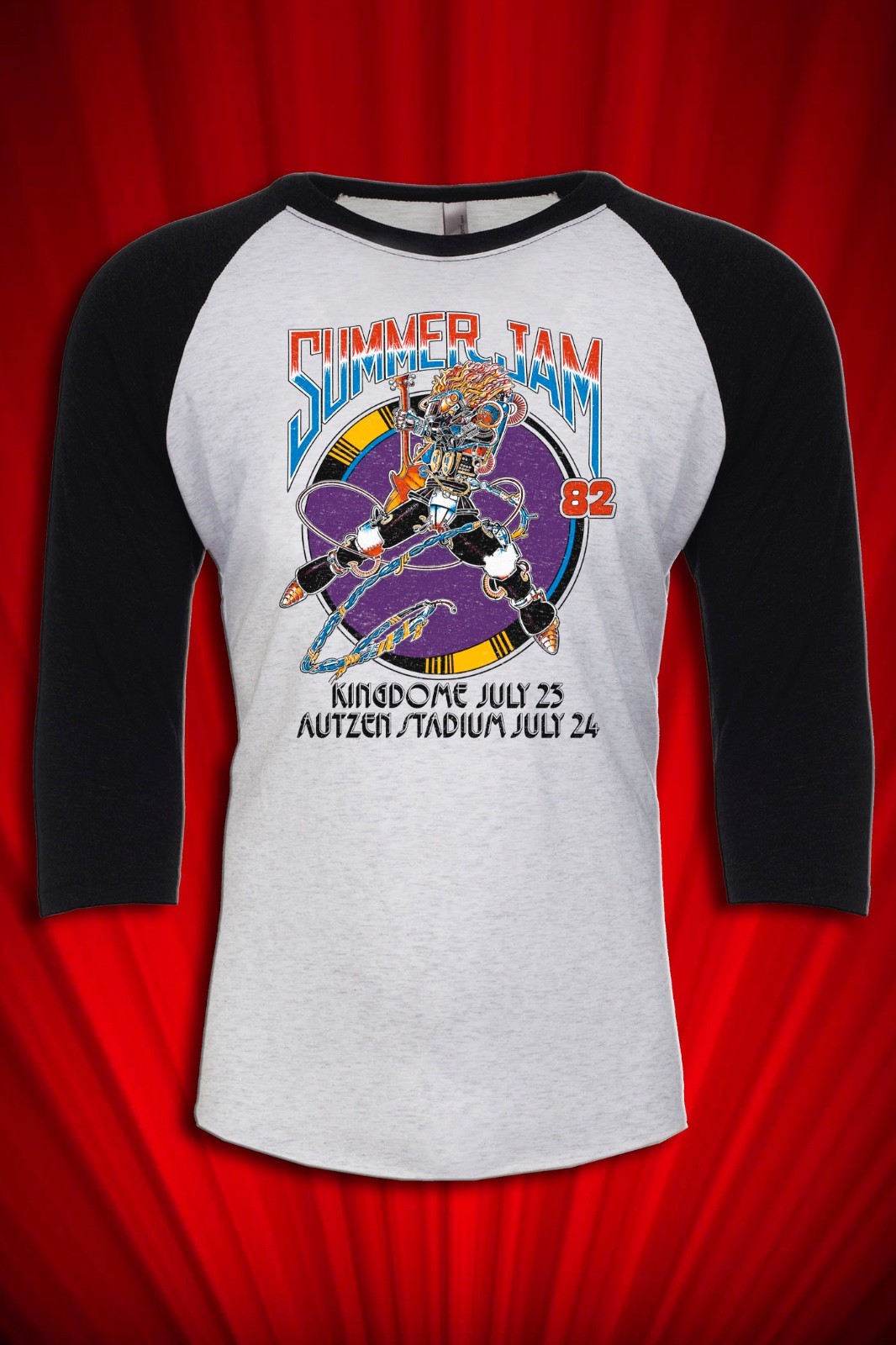 Oregon Summer Jam 1982 Tour Jersey T-Shirt | Vintage style 3/4 Sleeve SM-XXL
