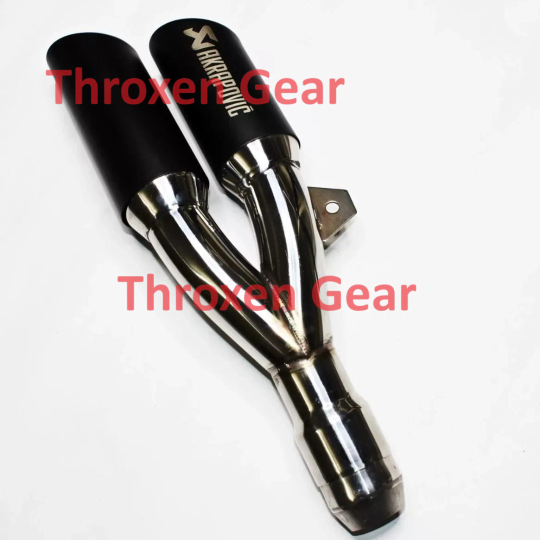 Akrapovic Exhaust 51 mm Slip-On Exhaust Double Barrel Silencer Universal Muffler