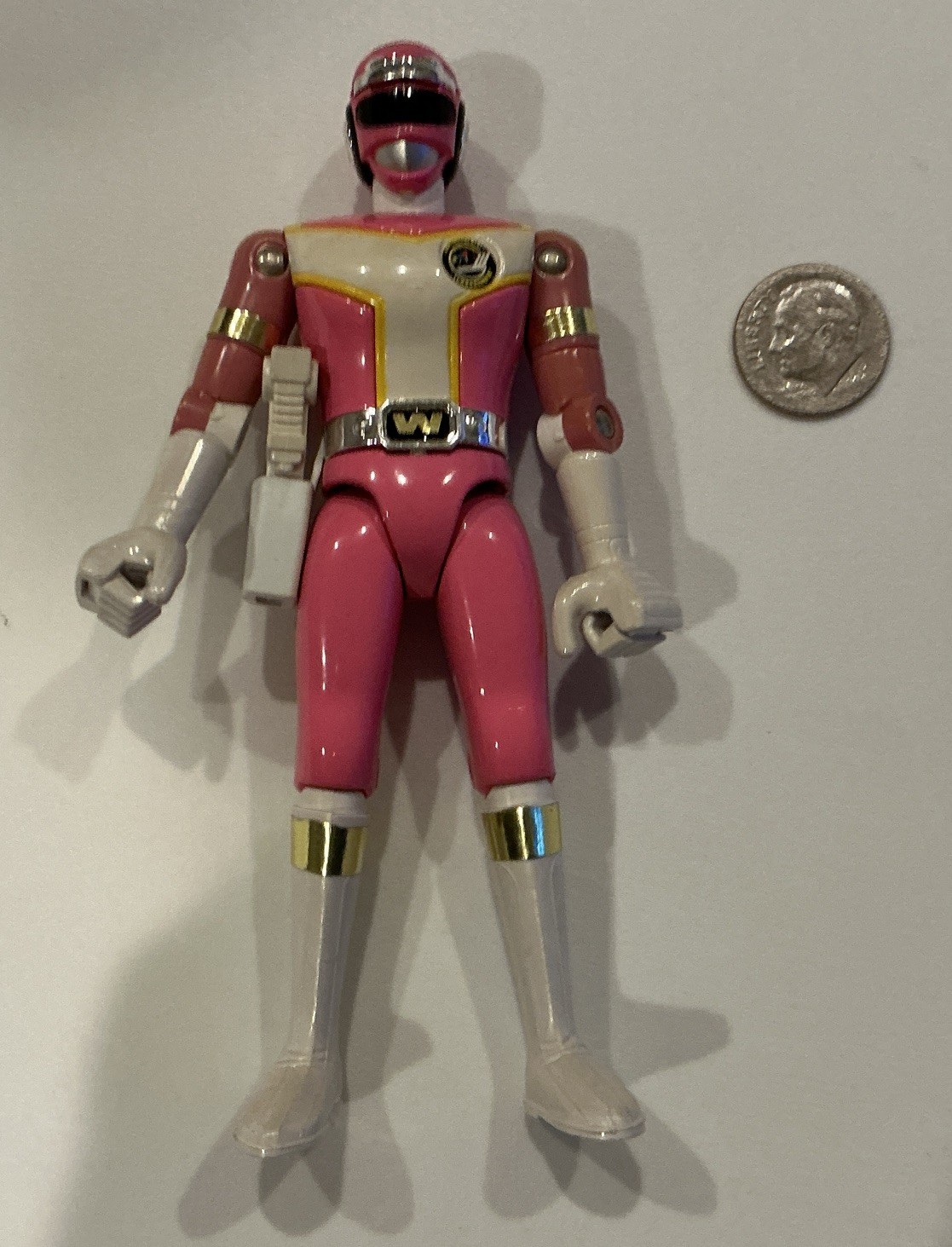 Vintage 1989 Bandai Chogokin Pink Turbo Kousoku Sentai Turboranger Figure w/ Gun
