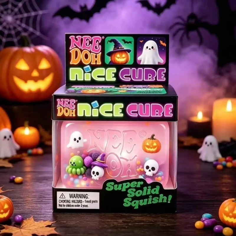 Nee Doh Halloween Nice Cubes Ice Cube Toy Fidget Super Solid Squish